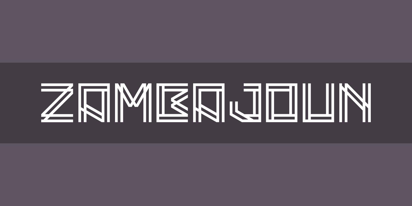 Beispiel einer Zambajoun Regular-Schriftart